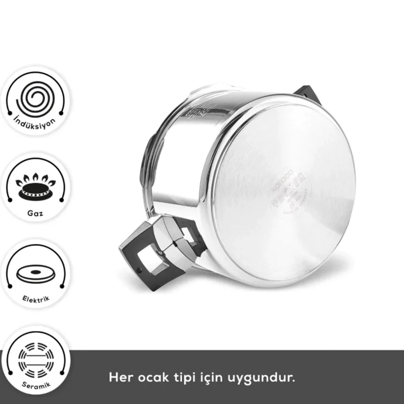 سرویس قابلمه ۸ پارچه استیل بورگاس کاراجا ترکیه karaca burgaz