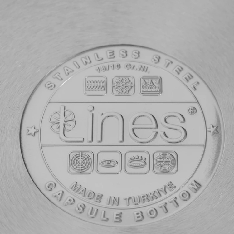کتری و قوری استیل دسته نقره ای لینس آی پری سایز مگا lines