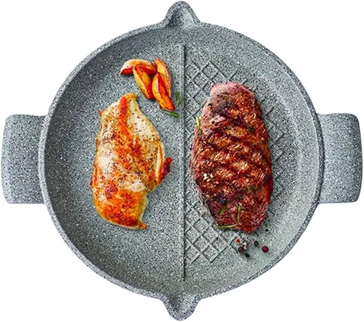 تابه گریل و سرخ کردنی دو طرفه گرانیت ،چدن کاراجا karaca mutfaksever