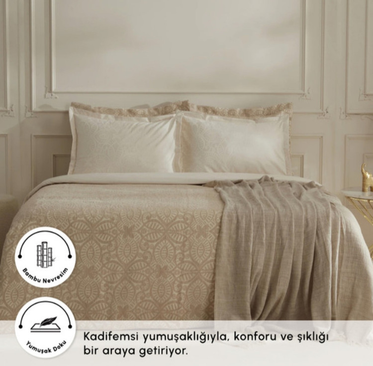 سرویس جهیزیه 8 پارچه کاراجاهوم طلایی karaca home megan