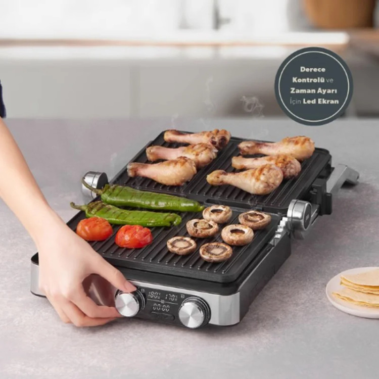 ساندویچ ساز و کباب پز هومند Grilliant 1340H Inox homend