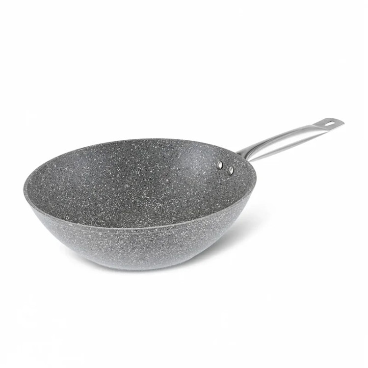 ماهیتابه وک بیوگرانیت کاراجا شن طوسی 28 سانتیمتر Karaca