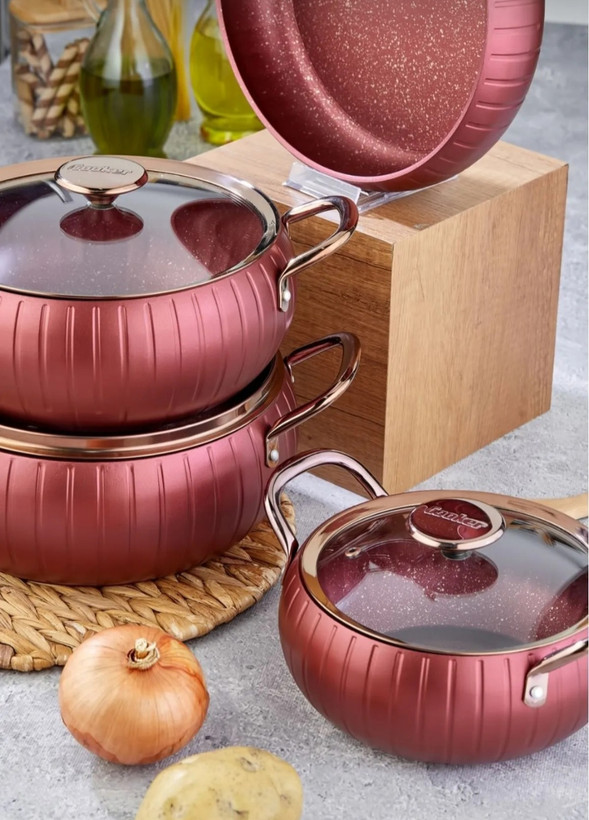 سرویس قابلمه ۷پارچه گرانیت جوکر ترکیه رنگ مسی Cooker