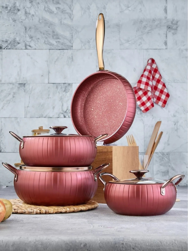 سرویس قابلمه ۷پارچه گرانیت جوکر ترکیه رنگ مسی Cooker
