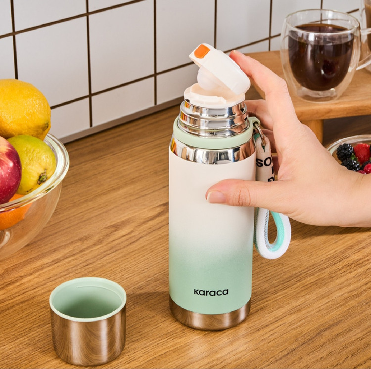 فلاسک استیل سبز نعنایی کاراجا ۵۵۰ میلی Karaca inoxis