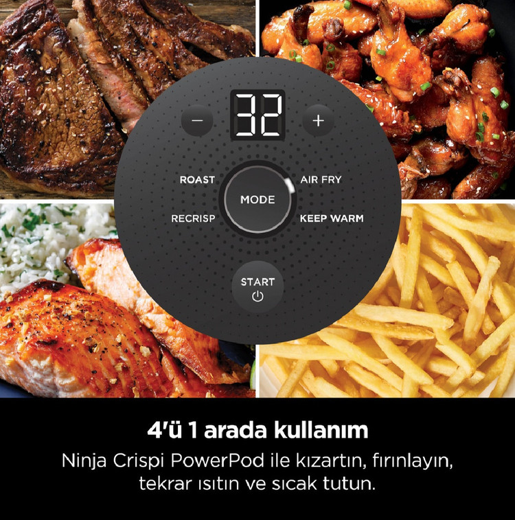 سرخ کن بدون روغن نینجا آمریکا (آبی) مدل Ninja crispi 4in1