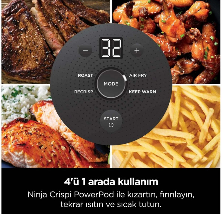 سرخ کن بدون روغن نینجا آمریکا (رنگ بژ) مدل Ninja crispi 4in1
