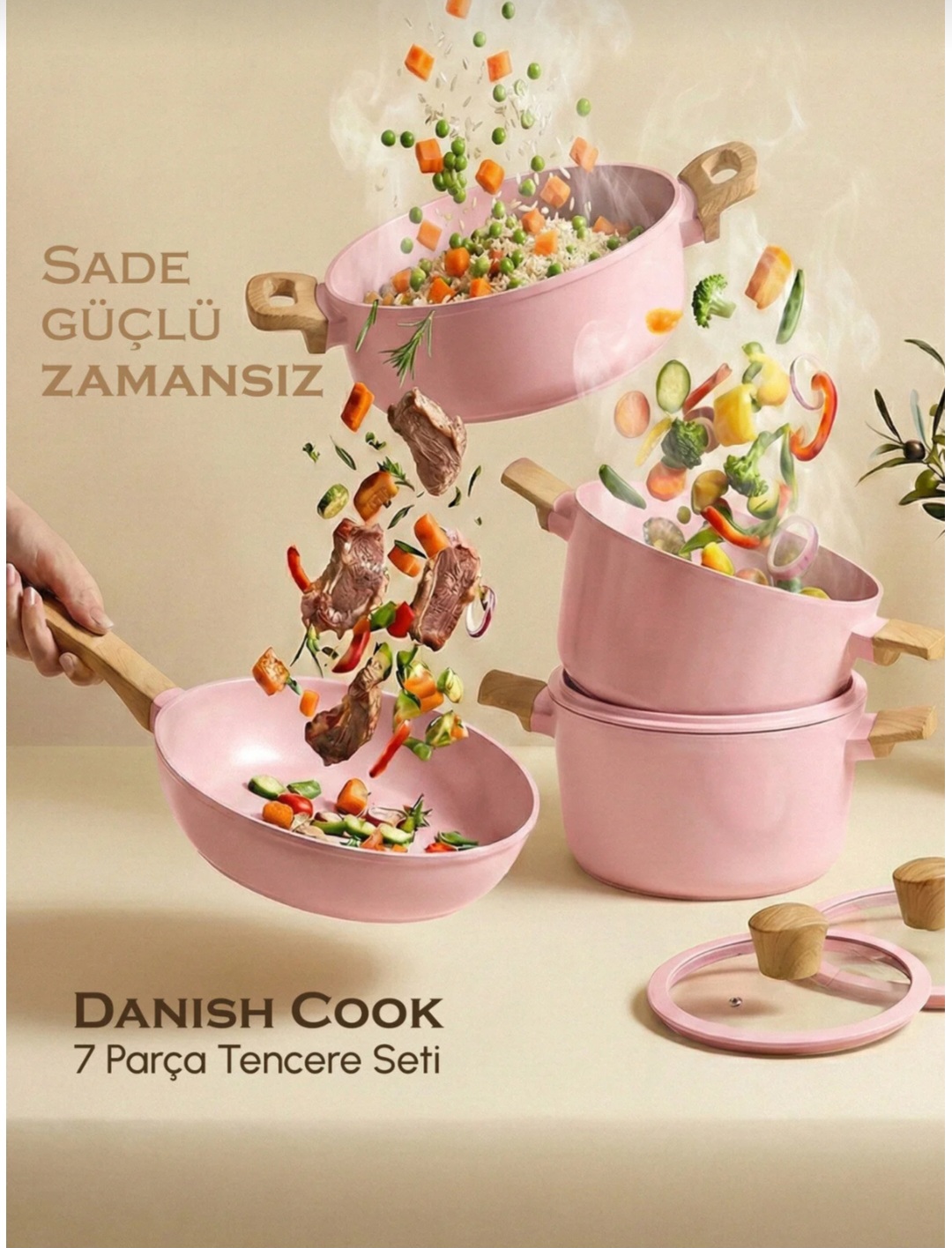 سرویس قابلمه سرامیک ۷ پارچه پروتی ترکیه perotti Danish cook