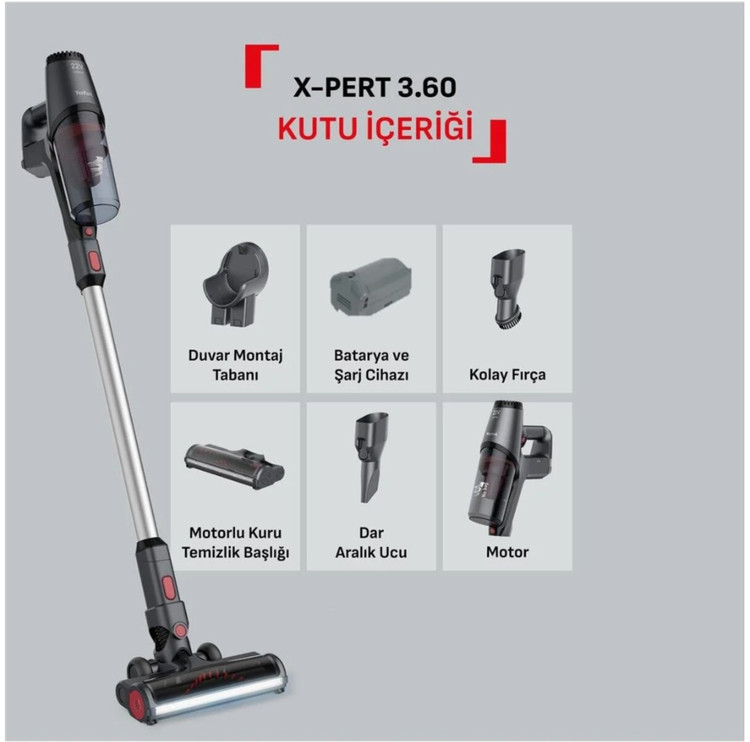 جاروشارژی ایستاده تفال فرانسه (اصل) مدل Tefal TY8963TR x_pert