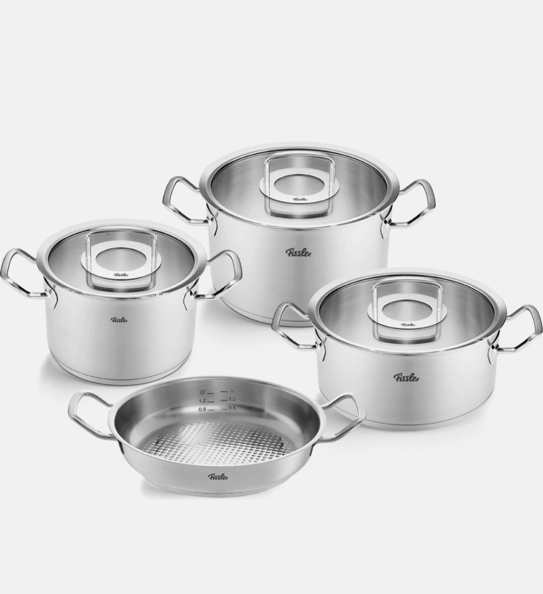 سرویس قابلمه ۷ پارچه استیل فیسلر پروفی اورجینال آلمان (اصل) مدل Fissler original profi