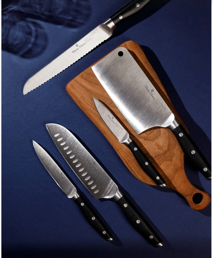 سرویس چاقو آشپزخانه ۱۳ پارچه استیل آلمان مدل Maxx doria grillabend