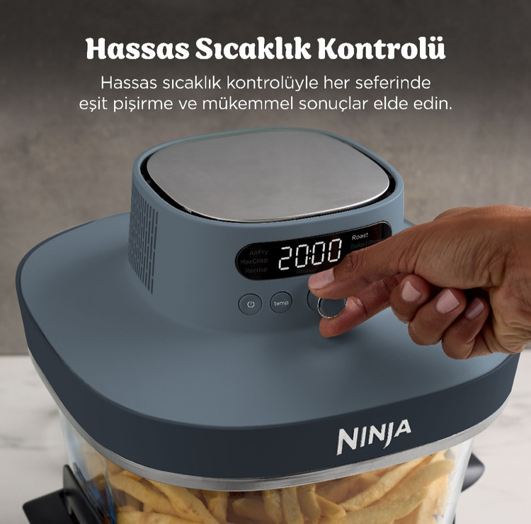 سرخکن شیشه ای ۷ کاره نینجا کریسپی آمریکا (اصل) جدیدترین مدل Ninja crispi pro 7in1