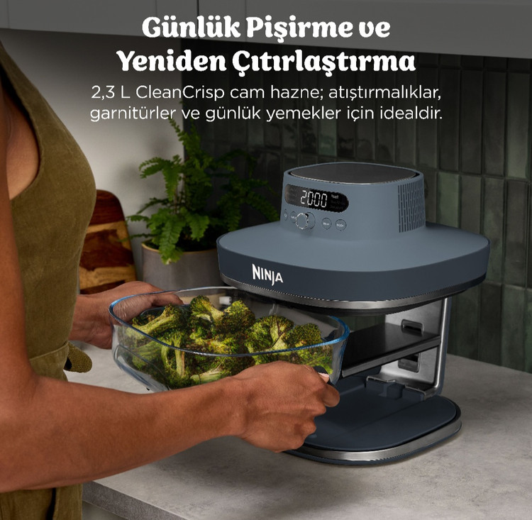 سرخکن شیشه ای ۷ کاره نینجا کریسپی آمریکا (اصل) جدیدترین مدل Ninja crispi pro 7in1