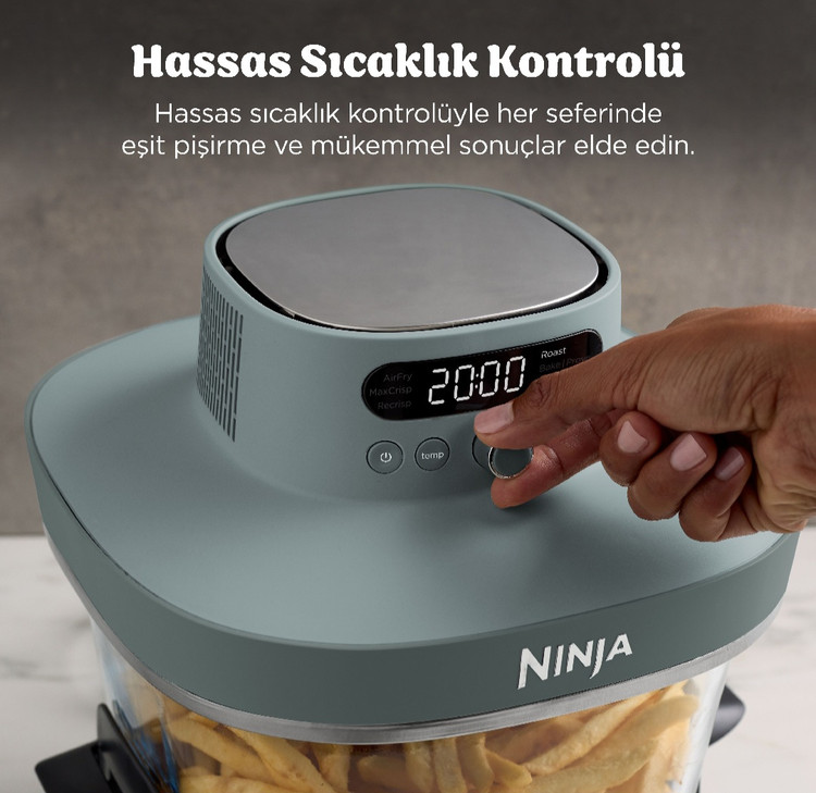 سرخکن شیشه ای ۷ کاره نینجا کریسپی آمریکا (اصل) جدیدترین مدل Ninja crispi pro 7in1