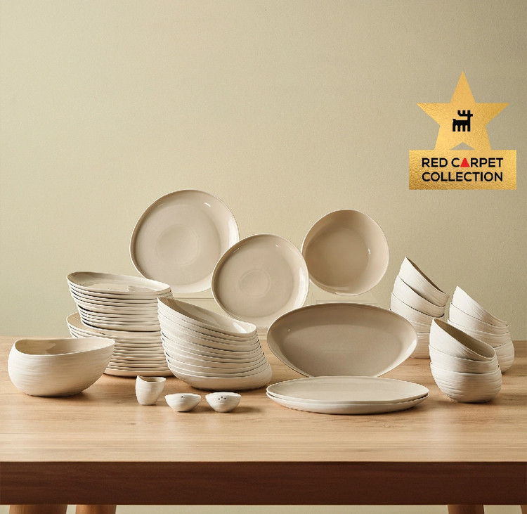 سرویس غذاخوری ۱۲ نفره ۵۵ پارچه کاراجا طرح ریس karaca Earth collection Rise