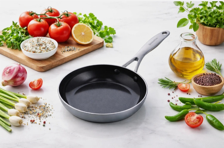 سرویس تابه ۳ تایی استیل ، سرامیک گرین پن بلژیک (اصل) مدل Greenpan Geneva