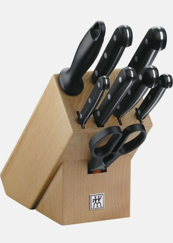 سرویس چاقو آشپزخانه 9 پارچه زولینگ آلمان (اصل) مدل Zwilling Twin Gourmet