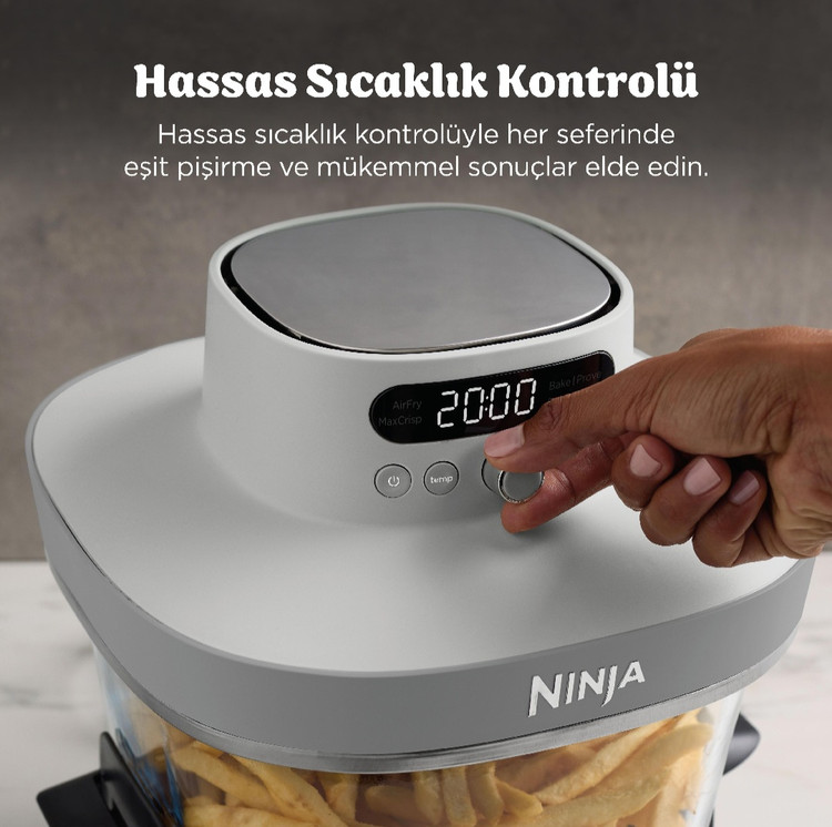 سرخکن شیشه ای ۵ کاره نینجا کریسپی آمریکا (اصل) جدیدترین مدل Ninja crispi pro 5in1