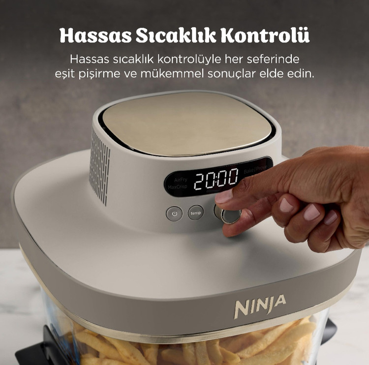سرخکن شیشه ای ۵ کاره نینجا کریسپی آمریکا (اصل) جدیدترین مدل Ninja crispi pro 5in1