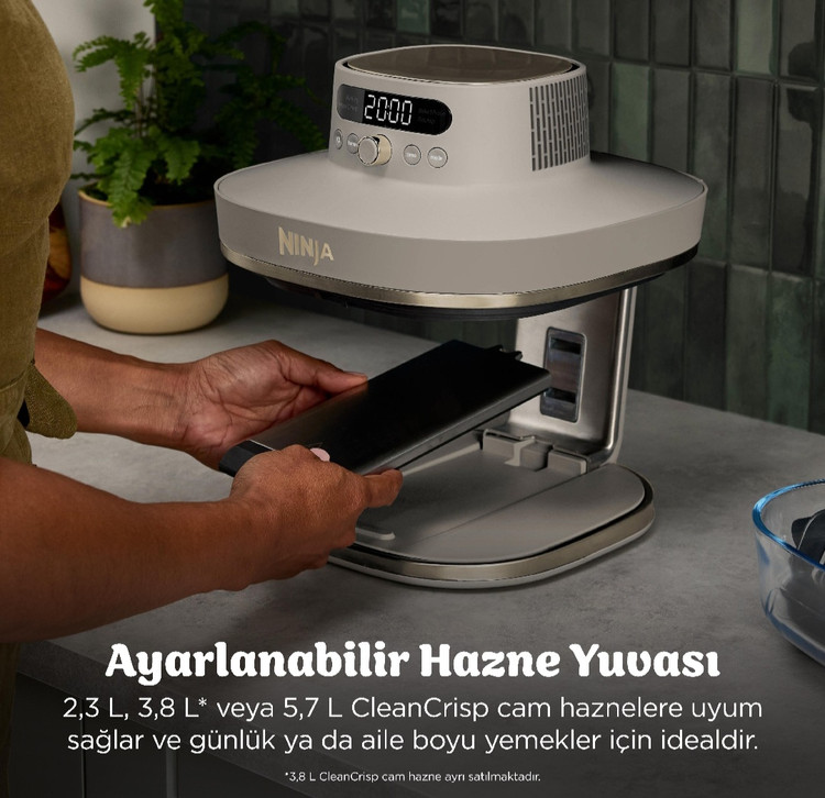 سرخکن شیشه ای ۵ کاره نینجا کریسپی آمریکا (اصل) جدیدترین مدل Ninja crispi pro 5in1