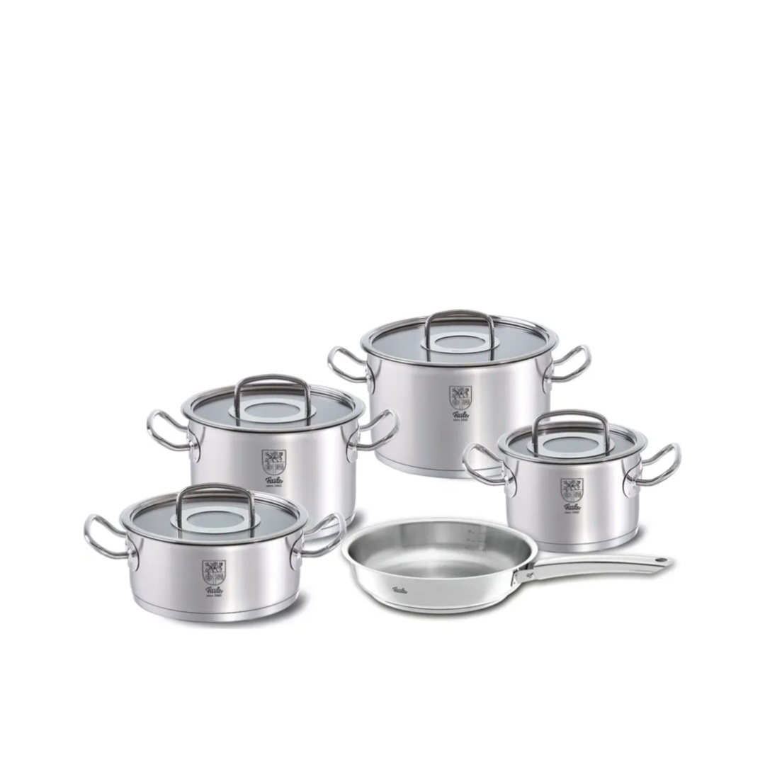 سرویس قابلمه ۹ پارچه استیل مشبک درب پیرکس فیسلر پروفی آلمان (اصل) Fissler original profi